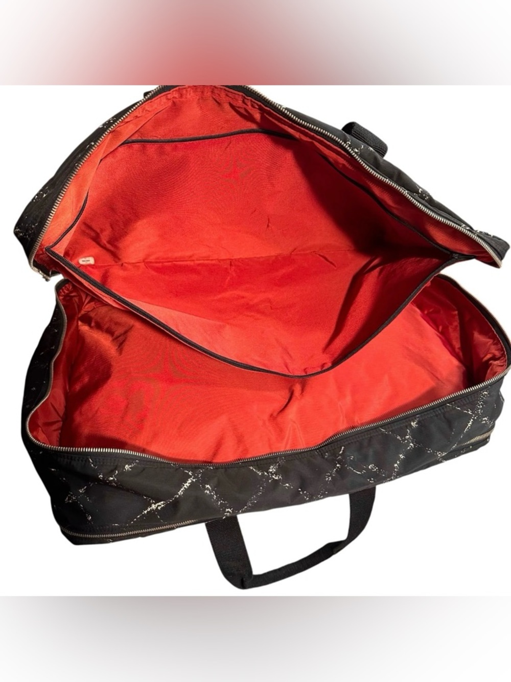 Chanel Travel Line Boston Bag Carry On Large Zippered Suitcase Bag - Picture 9 of 14